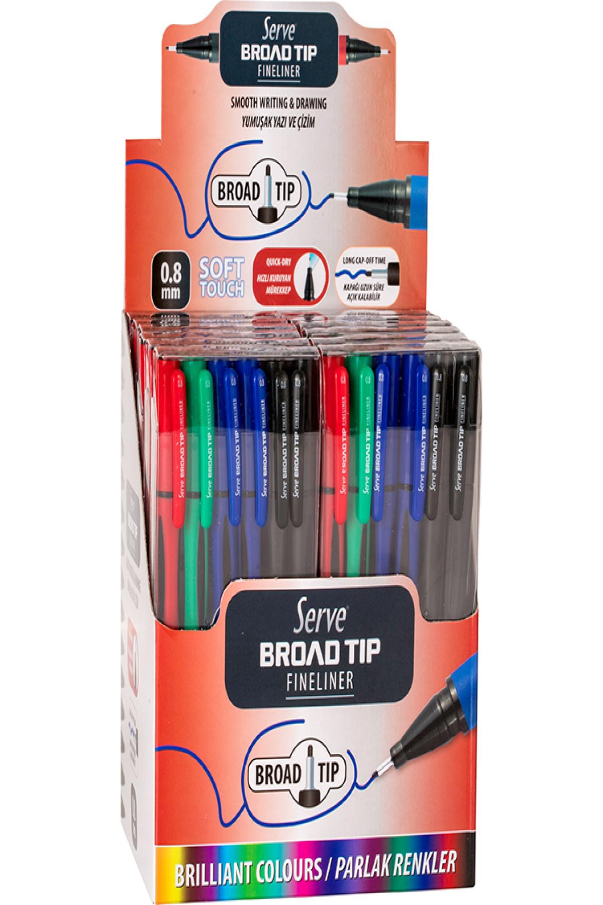 Serve Broad Tip Fineliner 08 Karma Pet 6Li Blister SV-BROADTF08P6KR