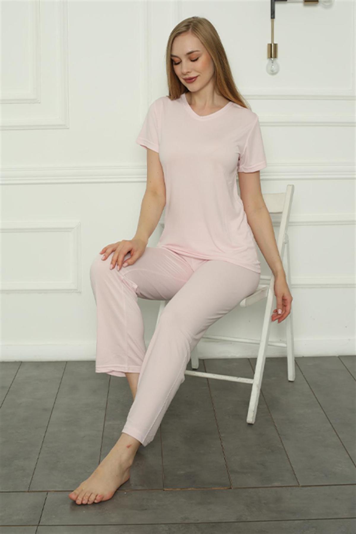 Kadın Penye Pijama Takım 4157 Pembe