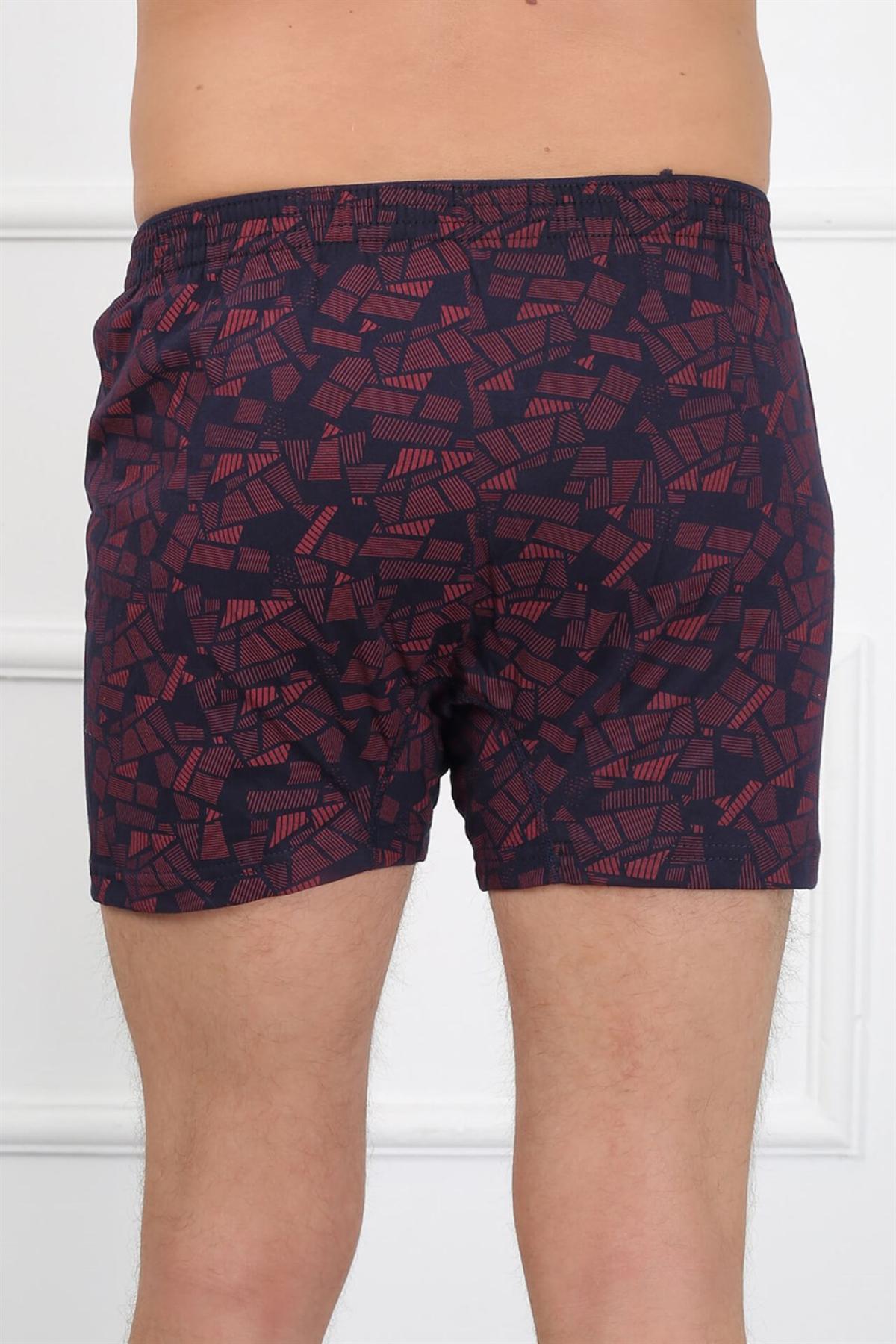 Erkek Penye Boxer 40091 Bordo - Lacivert