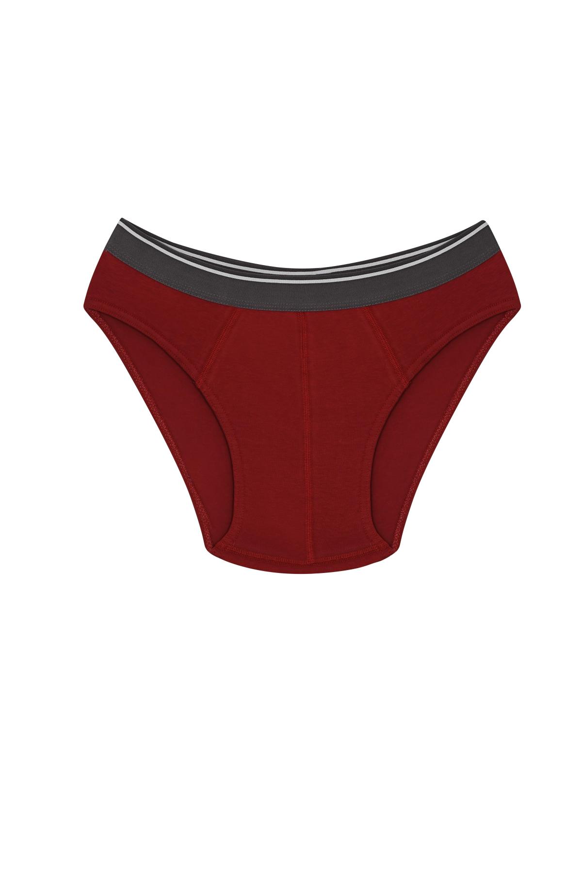 Erkek Pamuk Likralı Slip Bordo 40132 BORDO