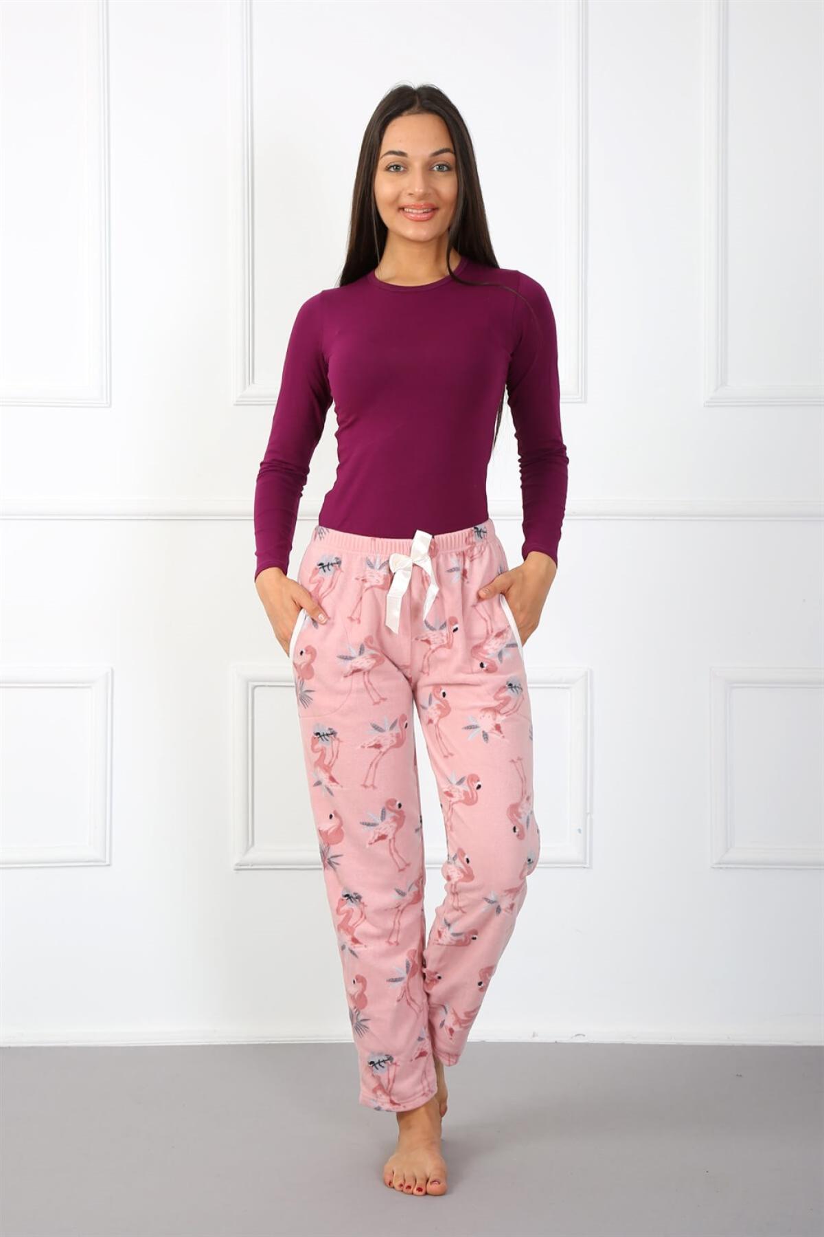 Bayan Welsoft Polar Tek Alt Pijama 210044 Pembe