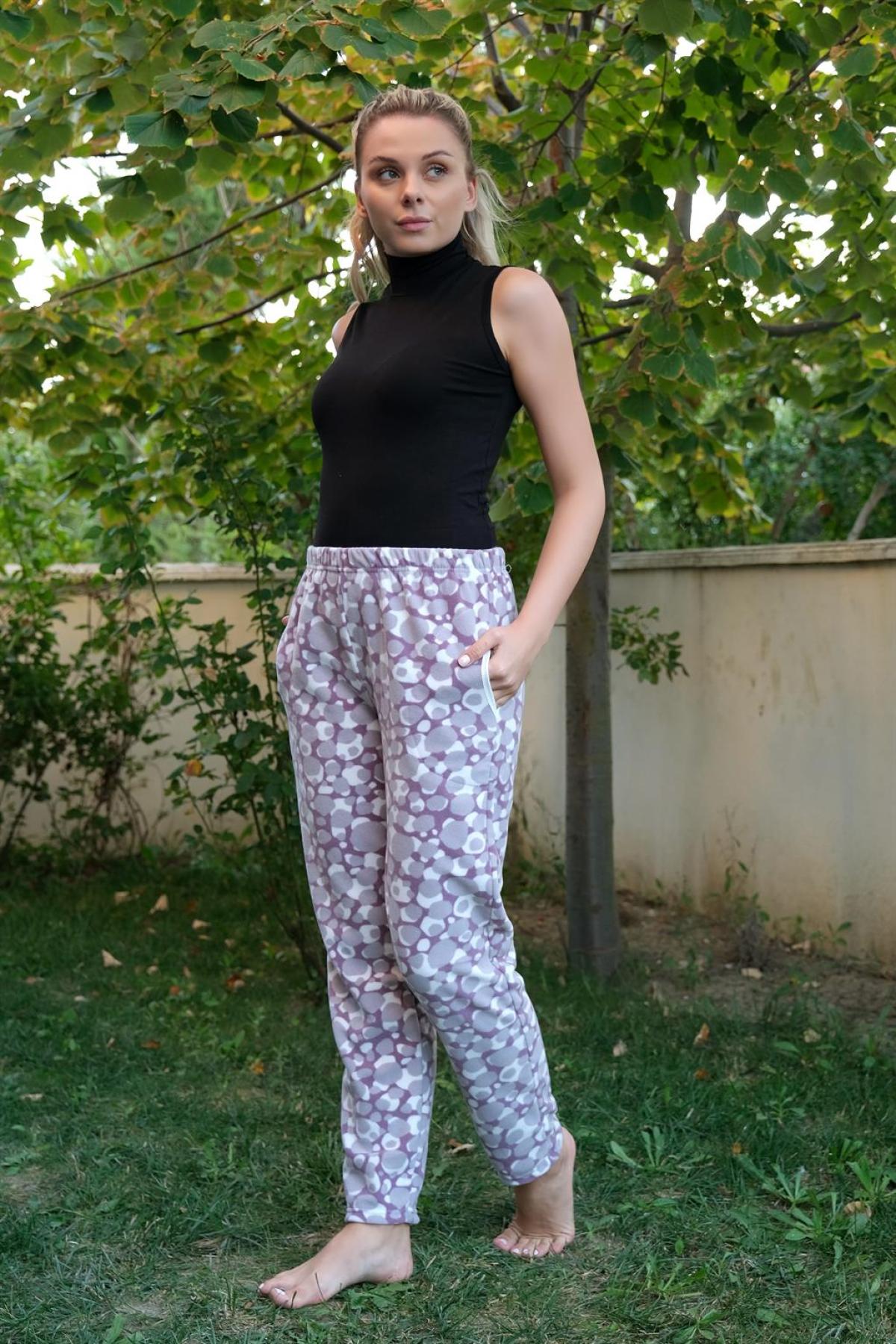 Kadın Welsoft Polar Tek Alt Pijama 210055 Mor