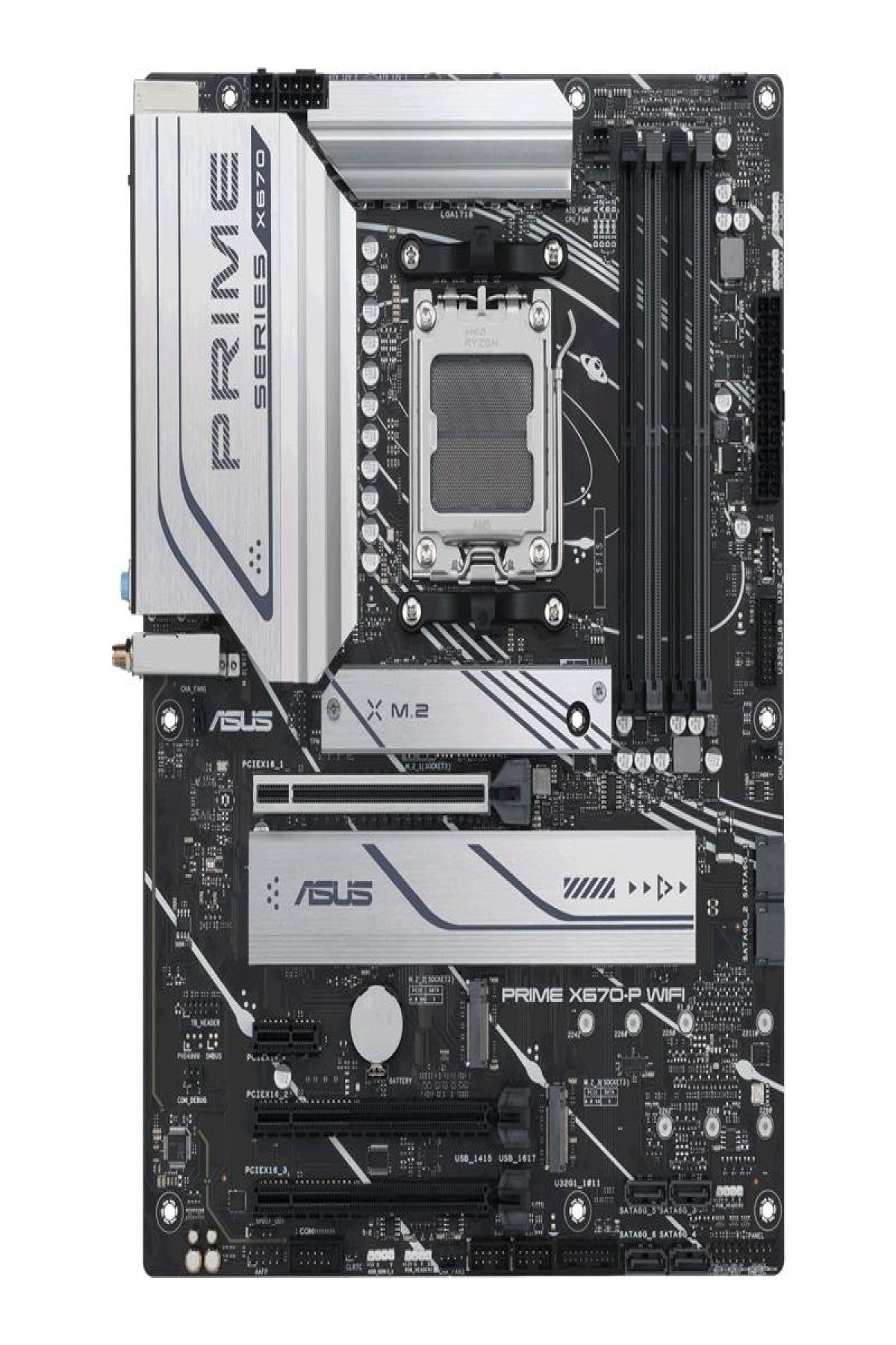 ASUS PRIME X670 P WIFI DDR5 6400MHZ 1XHDMI 1XDP 3XM.2 USB 3.2 ATX AM5 (AMD AM5 7000 SERİSİ İŞLEMCİ UYUMLU)