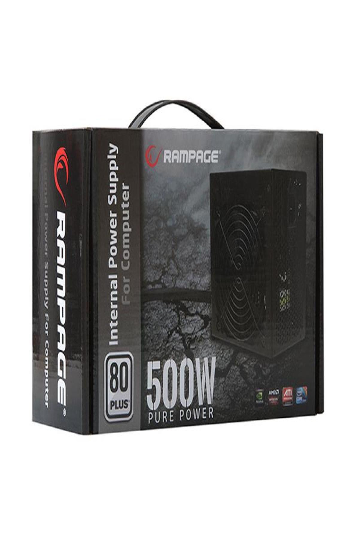 RAMPAGE RMP 500 80P 500W 80 PLUS 12CM FAN AKTİF PFC POWER SUPPLY